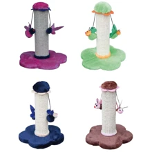 Когтеточка Croci Mini Flowers Столбик на подставке с игрушкой 25х25х30 см (C6020665): Высота столбика 30 см