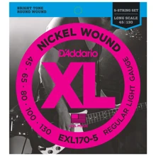 Струна для гитар Струны D`ADDARIO EXL170-5 XL REGULAR LIGHT 5 STRING 45-130: Тип Комплект струн