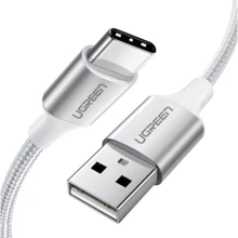 Кабель Ugreen Aluminum Braid USB Cable to USB-C 1m White (60131): Тип USB Cable - USB-C