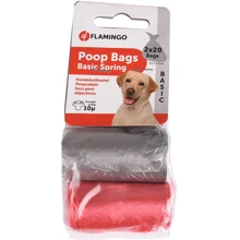 Цветные пакеты Flamingo Swifty Waste Bags для сбора фекалий собак 2 рулона по 20 пакетов: undefined undefined