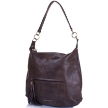 Женская сумка хобо Amelie Galanti темно-коричневая (A991323-dark-grey): Пол Женский