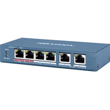 Сетевой коммутатор Hikvision DS-3E0106P-E/M: Порты только Fast Ethernet (10/100)