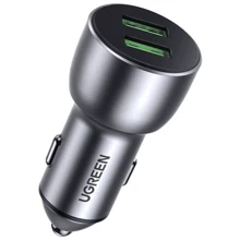 Зарядное устройство Ugreen Car Charger 2xUSB CD213 42.5W Dark Blue (60980): Кабель в комплекте отсутствует
