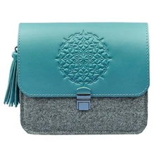 Жіноча сумка-сетчел BlankNote бірюзова (BN-BAG-3-felt-tiffany): Стать жіночий