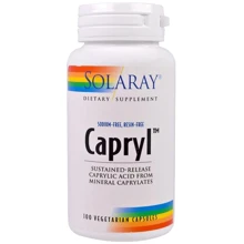 Solaray Capryl Sustained-Release 100 Veggie Caps Каприлова кислота: Форма випуску капсули