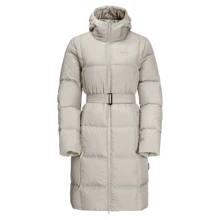 Пуховик Jack Wolfskin Frozen Lake Coat W 1206131-6260 40 серый зимний с капюшоном длинный: Сезон Зима