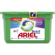 Капсулы для стирки Ariel Pods Все-в-1 Color 12 шт: Вид стирки Автоматическая