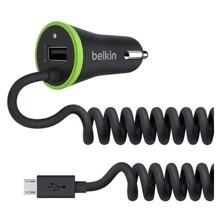 Зарядное устройство Belkin USB Car Charger BoostUp USB 3.4A with microUSB Cable Black (F8M890bt04-BLK): Кабель в комплекте встроенный