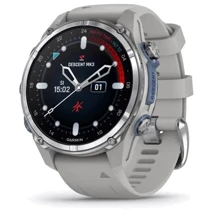 Смарт-часы Garmin Descent Mk3 43mm Stainless Steel with Fog Grey Silicone Band (010-02753-04): Дисплей 1.2" AMOLED (390x390)