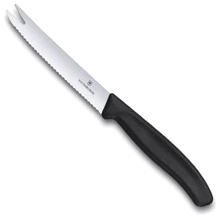 Victorinox (6.7863) SwissClassic Cheese&Sausage 11см волн. черный: Лезвие нержавеющая сталь