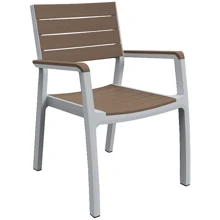 Стілець пластиковий Keter Harmony armchair, біло-бежевий: Вид Стул