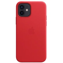 Чехол для iPhone Apple Leather Case with MagSafe (PRODUCT) Red (MHK73) for iPhone 12 mini: Цвет красный