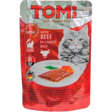 Влажный корм для кошек TOMi BEEF in carrot jelly ГОВЯДИНА В МОРКОВНОМ ЖЕЛЕ суперпремиум, пауч, 100 г: Тип паучи