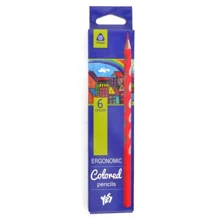 Олівці Yes 6 кольорів Ergonomic (290507): Тип кольорові