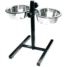 Стійка з мисками Croci Dinner Set із нержавіючої сталі регулюється 2х20 см 1.9 л (C6059197): Тип Наборы для кормления