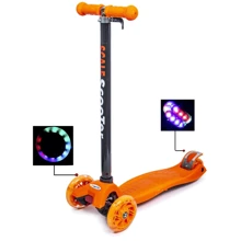 Детский самокат MAXI. Orange (светящиеся колёса) 1453732955: Количество колес 4