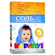 Соль для ванн Карапуз детская антибактериальная с серебром 500г (4820049380941): Тип Соль для ванн