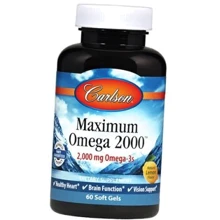 Carlson Labs Maximum Omega 2000 60 Soft Gels Максимум Омега: Тип Омега 3