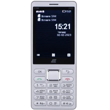Мобільний телефон 2E E280 2022 Silver: Дисплей 2.8", TN, 240х320 (QVGA), 262000 цветов