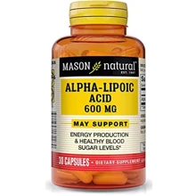 Mason Natural Alpha-Lipoic Acid 600 mg Альфа-ліпоєва кислота 30 капсул: Вид Неферментные