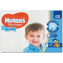 Huggies Ultra Comfort 5 (12-22 kg) Jumbo 42 Boy: Тип Подгузники