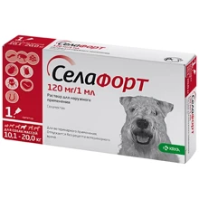 Капли на холку Селафорт KRKA от блох клещей и гельминтов для собак 120 мг/1мл 10.1-20 кг (3838989724566): Тип Капли