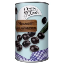 Оливки BUENA OLIVA чорные без косточки ж/б 314 мл (PLK8427598100585): Объем 314 мл