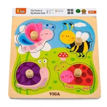 Дерев'яна рамка-вкладиш Viga Toys Комахи (50131): Тип сортер
