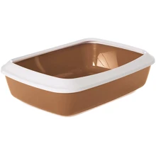 Туалет с бортиком Savic Iriz Nordic Litter Tray для котов светло-коричневый 50х37х13 см: Вид Открытый