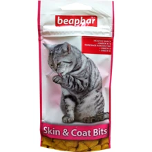 Подушечки Beaphar Skin & Coat Bits для здорової шкіри та красивої та блискучої вовни котів 35 г (11438): Вид Снеки
