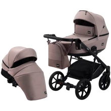 Коляска 2 в 1 Bair Kiwi Soft BKS-455 капучино - капучино (кожа): Тип коляски Универсальная коляска (2-в-1)