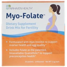 Fairhaven Health Myo-Folate A Drinkable Fertility Supplement Unflavored 30 Packets, 2.4 g Each Мио-фолат для фертильности: Тип Витамин B
