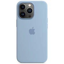 Чехол для iPhone Apple Silicone Case with MagSafe Blue Fog (MN653) for iPhone 13 Pro: Цвет голубой