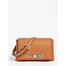 Женская сумка кросс боди Guess Uptown Chic Mini Xbody Flap коньячная (HWVG7301780-COG): Пол Женский