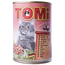Консервы для кошек TOMi veal МЯСО, влажный корм, 400 г: Тип Консервы