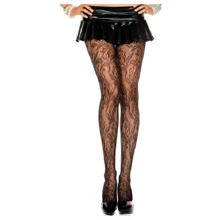 Колготы в сетку с рисунком Music Legs, O/S (черные): Для кого Для женщин