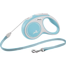 Поводок-рулетка Flexi New Comfort S до 12 кг 5 м блакитний (4000498042816): Тип шнура трос