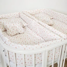 Постельный комплект для двойни 14 эл. Twins 4000-T-401-15, Сердечки, коралловый: Тип постельный комплект