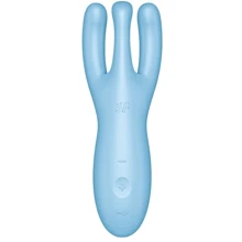 Клиторальный смарт вибратор Satisfyer Threesome 4 Blue с тремя пальчиками: Для кого Для женщин