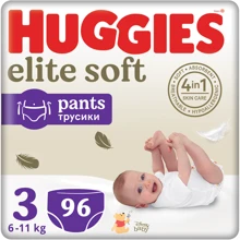 Подгузники Huggies Elite Soft 3 (6-11 кг) Box 96 шт (5029053582443): Тип Подгузники-трусики