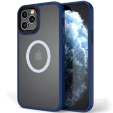 Чохол для iPhone Mobile Case TPU+PC Metal Buttons with MagSafe Blue для iPhone 13 Pro Max: Колір синий