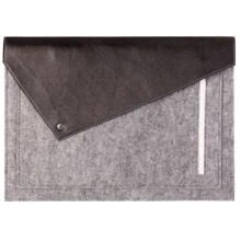 Gmakin Cover Envelope Felt Black/Grey with Snap (GM13-12) for MacBook 12": Цвет серый (Space Gray)