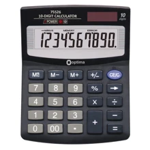 Калькулятор настільний Optima, 10 розрядів, розмір 125x100x27 мм (O75526): undefined undefined