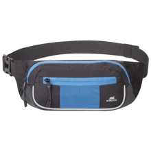 Сумка на пояс RivaCase черная (5215 (Black/blue)): Цвет черный