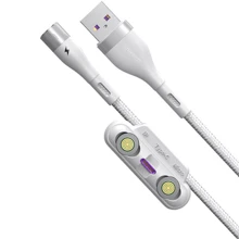 Кабель Baseus USB Cable to Lightning/microUSB/USB-C Zinc magnetic Safe Fast Charging Data 1m White (CA1T3-B02): Тип USB Cable - Lightning/microUSB/USB-C