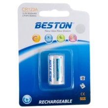 Beston CR123A (16340) 600mAh Lithium (AAB1844): Ємність 600 мАч