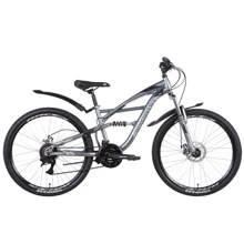 Велосипед Discovery TRON AM2 DD з крилом Pl 2022 ST 26" сріблясто-чорний (OPS-DIS-26-508): Матеріал рами сталь