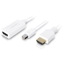 Адаптер Macally Mini DisplayPort to HDMI 4K + Cable 1,8m (MD-HD6C-4K): Колір білий