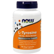 Аминокислоты (тирозин) Now L-Tyrosine 750 mg Extra Strength Veg Capsules 90 caps: Тип Тирозин
