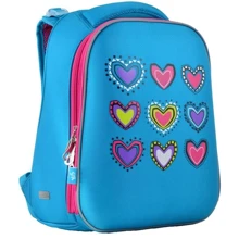 Рюкзак каркасний YES H-12-1 Hearts turquoise (554490): Вікова група від 7 до 14 років